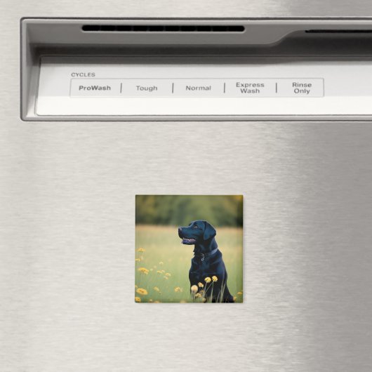 Zwart lab magneet (Insitu (Vaatwasser))