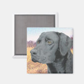 Zwart lab magneet (Voorkant / Achterkant)