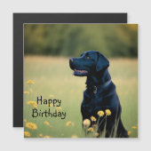 Zwart Lab Magnetische Kaart (Voorkant / Achterkant)