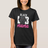 Zwart Lab Mama Dog Moederdag Pet Animal Zwart L T-shirt (Voorkant)