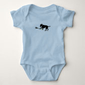 Zwart lab met Lacrosse Baby Bodysuit (Voorkant)