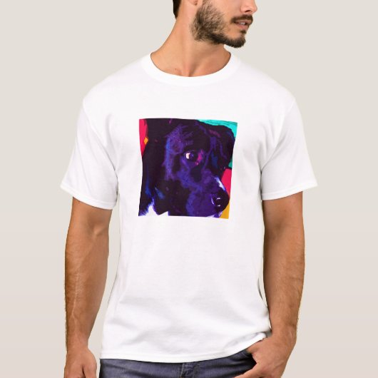 Zwart lab Mix Dog T-Shirt (Voorkant)