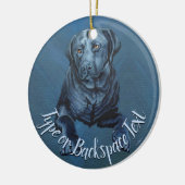 Zwart Lab Ornament - speciaal gepersonaliseerde ho (Links)