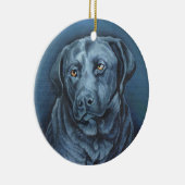 Zwart Lab Ornament - speciaal gepersonaliseerde ho (Rechts)