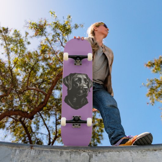 Zwart lab persoonlijk skateboard (Buiten 1)