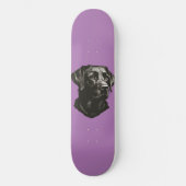 Zwart lab persoonlijk skateboard (Voorkant)