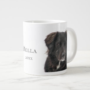 Zwart lab Pet Dog Foto Naam jaar Grote Koffiekop