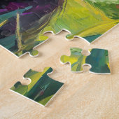 Zwart Lab Portret Moderne Kunst Legpuzzel (Zijkant)