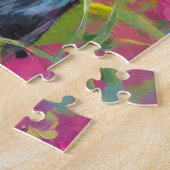 Zwart Lab Portret Moderne Kunst Legpuzzel (Zijkant)