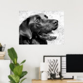 Zwart lab poster (Thuiskantoor)