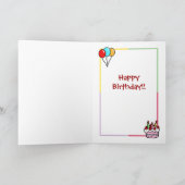 Zwart lab Puppy Birthday Cupcake Painting Kaart (Binnen)