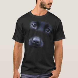 Zwart lab Puppy face t-shirt