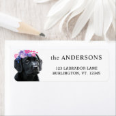 Zwart Lab Puppy Return Label (Insitu)