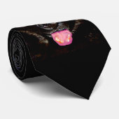 Zwart lab Retriever kunstschilderij Stropdas (Opgerold)