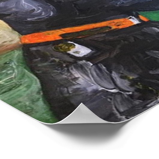 Zwart lab schilderen poster (Hoek)