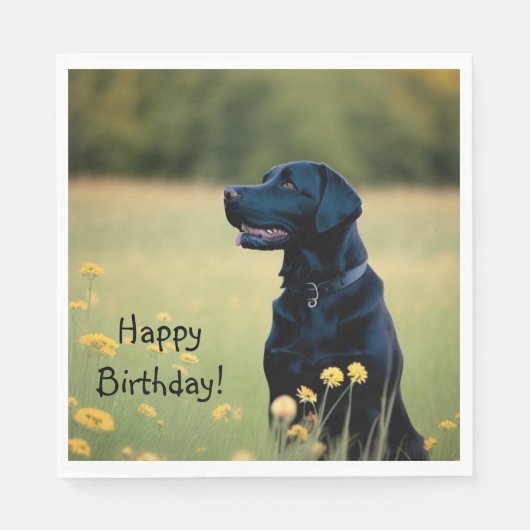 Zwart lab servet (Voorkant)