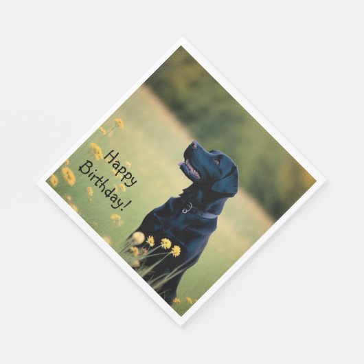 Zwart lab servet (Hoek)