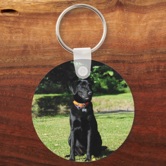 Zwart lab sleutelhanger (Voorkant)