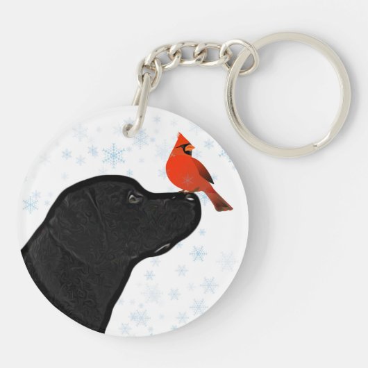 Zwart lab sleutelhanger (Achterkant)