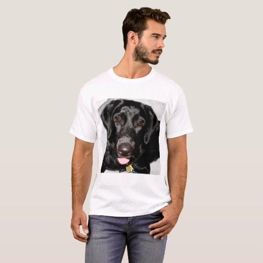 Zwart lab t-shirt (Voorkant volledig)