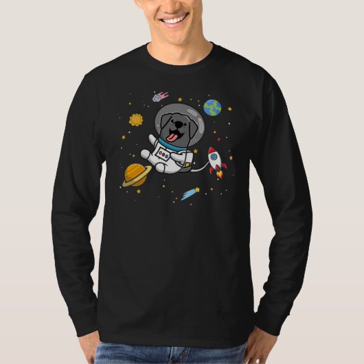Zwart lab t-shirt (Voorkant)