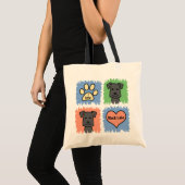 Zwart lab tote bag (Voorkant (product))