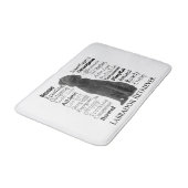 Zwart Lab Traits Badmat (Gekanteld)