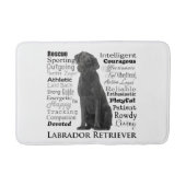 Zwart Lab Traits Badmat (Voorkant)