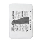 Zwart Lab Traits Badmat (Voorkant Verticaal)