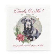 Zwart Lab Trouwservetten Met Honden Foto