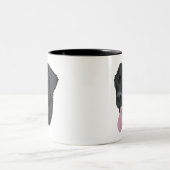 Zwart lab tweekleurige koffiemok (Center)