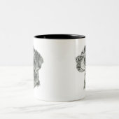 Zwart lab tweekleurige koffiemok (Center)