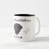 zwart lab tweekleurige koffiemok (Voorkant rechts)