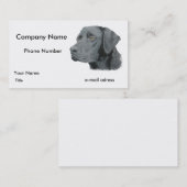 Zwart lab visitekaartje (Voorkant / Achterkant)