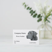 Zwart lab visitekaartje (Staand voorkant)