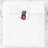 Zwart Lab Vrolijk Kerst Schattige Hondenpuppy Labr Ronde Sticker (Tas)