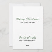 Zwart Lab Vrolijk Kerstfeest Schattige Hondenvogel Feestdagenkaart (Achterkant)