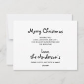 Zwart Lab Vrolijk Kerstmis Labrador Santa Puppy Ho Feestdagenkaart (Achterkant)