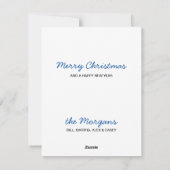 Zwart Lab Vrolijk Kerstmis Labrador Schattige Pupp Feestdagenkaart (Achterkant)