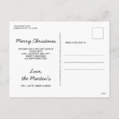 Zwart Lab Vrolijk Kerstmis Labrador Schattige Sant Feestdagenkaart (Achterkant)