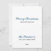 Zwart Lab Vrolijk Kerstmis Labrador Schattige Sant Feestdagenkaart (Achterkant)