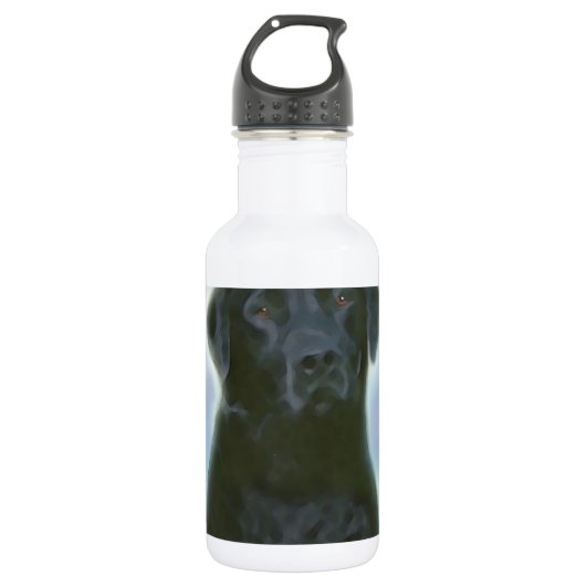 zwart lab waterfles (Voorkant)