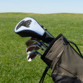 Zwart Lab Waterverf Hondengolfhoofd Hoesje Golfheadcover (Insitu)