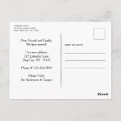 Zwart lab We hebben 'Dog Moving Announcement Post' Briefkaart (Achterkant)