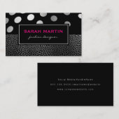 Zwart label Chic Metallic Stippen Pattern (Voorkant / Achterkant)