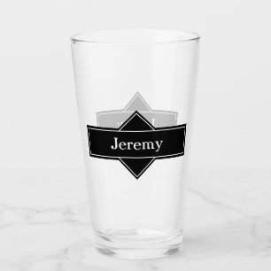 Zwart Label Groomsmen Gift Bierglas Glas