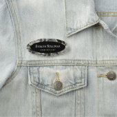 Zwart label met variabele naam naamplaatje (In situ)