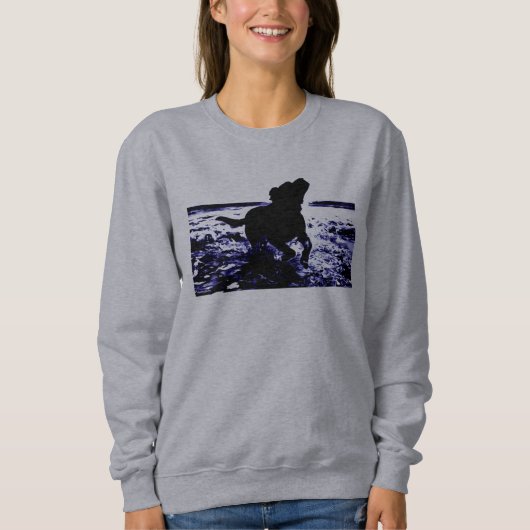 Zwart labo voor dames met sweatshirt in water (Voorkant)