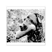 zwart laboratorium dat terugwint  zelfinktende stempel (Design)