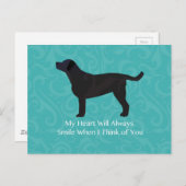 Zwart laboratoriumdenken van uw ontwerp briefkaart (Voorkant / Achterkant)